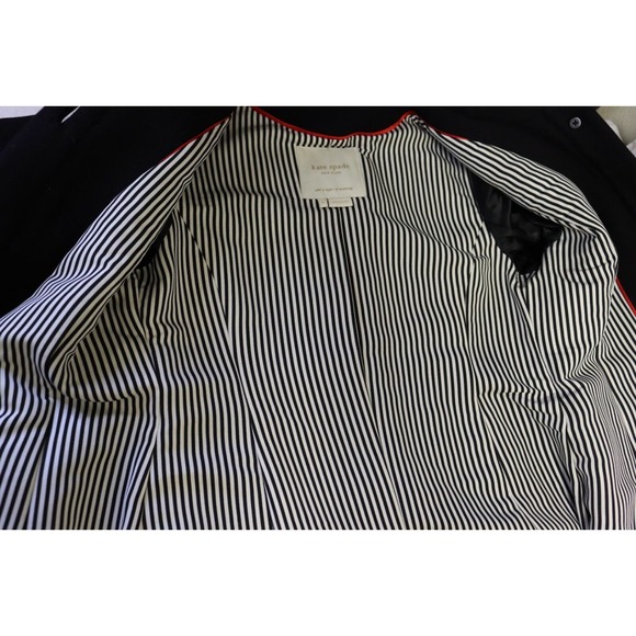 Kate Spade Coat Size Small Pea Coat Black Damaged (3) - Picture 10 of 10